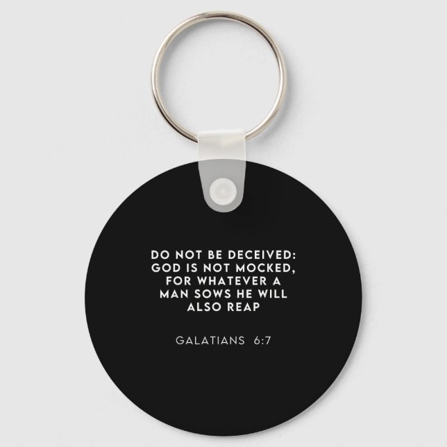 Bible Verse Galatian 6_7 Funny Meme Viral Christia Schlüsselanhänger (Vorderseite)