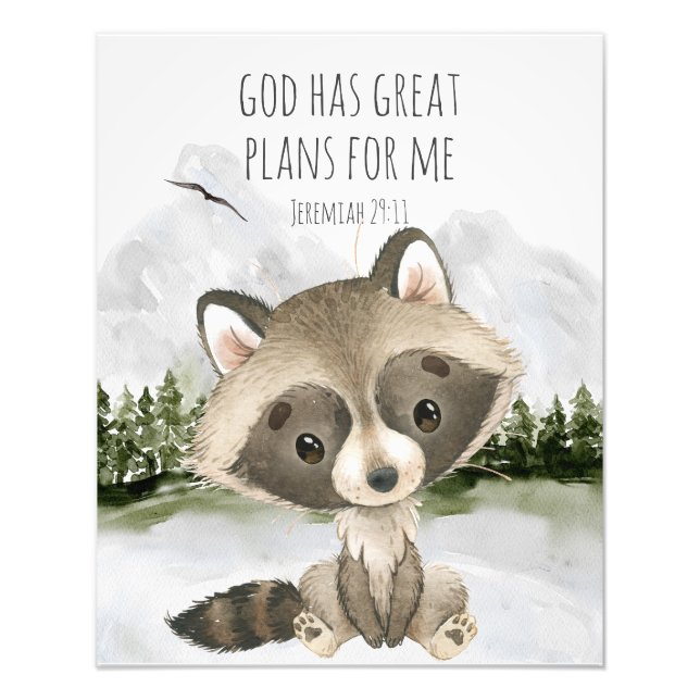 Bible Verse God Has Great Plans for Me Fotodruck (Vorne)