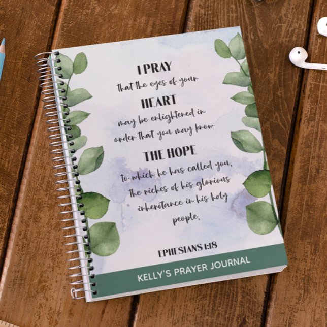 Bible Verse Greenery Prayer Journal Notizbuch (Von Creator hochgeladen)