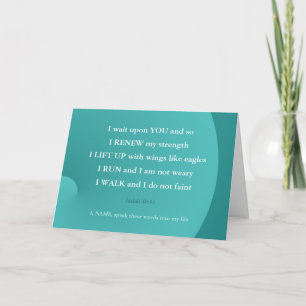 Bible Verse Healing Isaiah Walk Run Card Karte