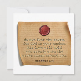 BIBLE VERSE - Hebrews 6:19 - Personalized Notecard Mitteilungskarte