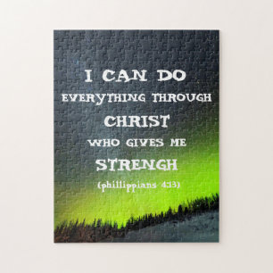 Bible Verse Inspiration Zitat-Skript Jigsaw Puzzle