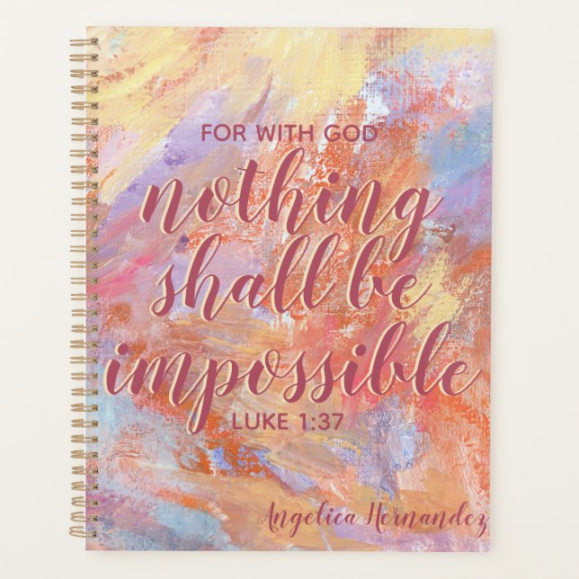 Bible Verse Inspirational Faith Planner Planer (Vorderseite)
