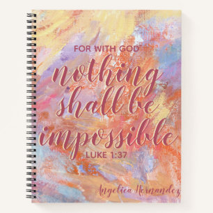 Bible Verse Inspirational Faith Spiral Notebook Notizbuch