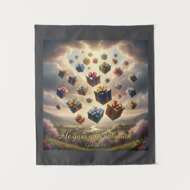 Bible Verse Inspired Tapestry Wandteppich (Vorderseite)
