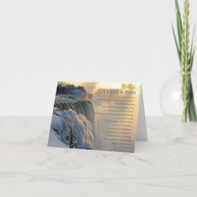 Bible Verse Isaiah 9:6-7 Christmas Card Karte (Vorderseite)