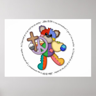 Bible Verse John 13 "Liebe One Another" Poster