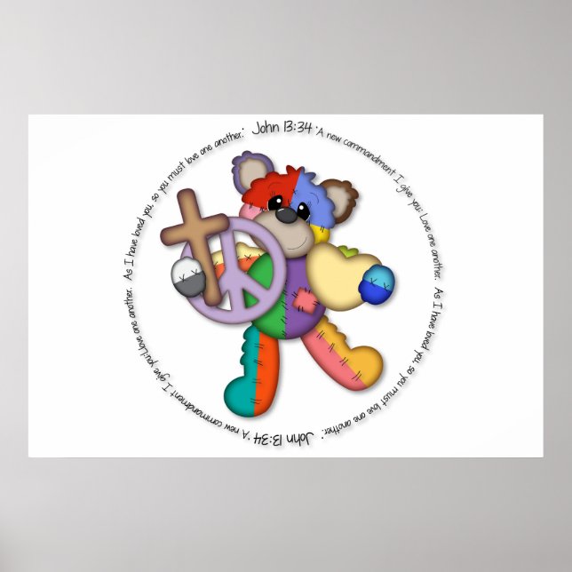 Bible Verse John 13 "Liebe One Another" Poster (Vorne)