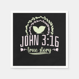Bible Verse John 316 True Story Serviette