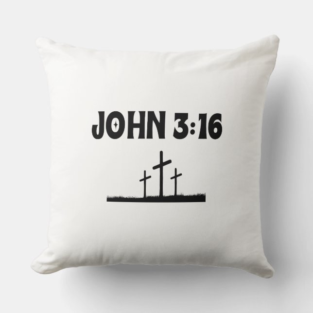 Bible Verse John 3:16 Kissen (Vorderseite)