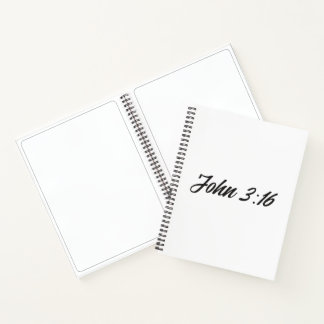 Bible Verse John 3:16 Notizbuch