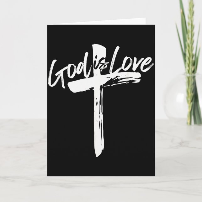 Bible Verse John 4_8 God Is Love Christian Faith  Karte (Vorderseite)