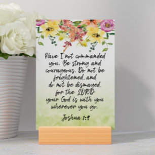 Bible Verse Joshua Card Tischnummer
