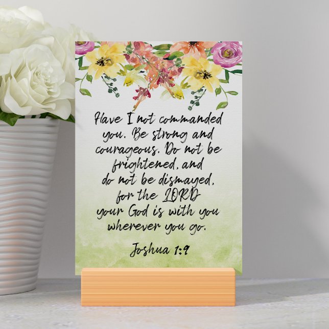 Bible Verse Joshua Card Tischnummer (Von Creator hochgeladen)
