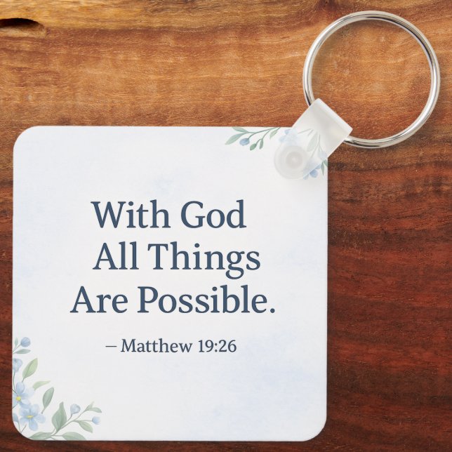 Bible Verse Keychain He Restores My Soul Schlüsselanhänger (Rückseite)