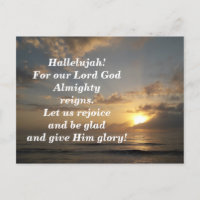 Bible Verse Memory Card Offenbarung 19:6-7