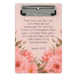 Bible Verse Mini Clipboard | Pink Floral Design Mini Klemmbrett