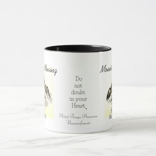 Bible Verse Mountain Moving Black Faith Mark 11 Tasse (Zentrum)