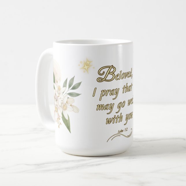 Bible Verse Mug John 14:3 Elegant Design Kaffeetasse (Vorderseite Links)