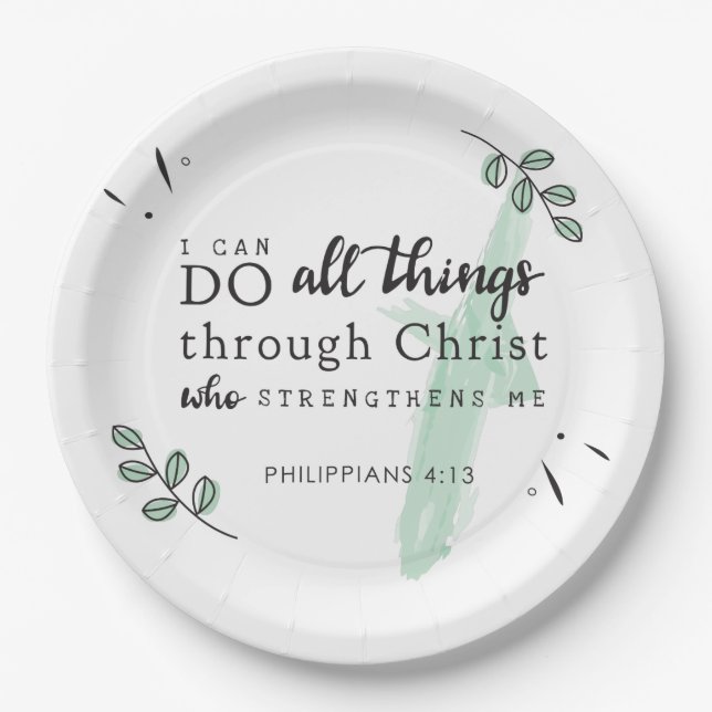 Bible Verse Philippians 4:13 Teller (Vorderseite)