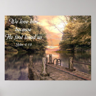 Bible Verse Poster John 4:19