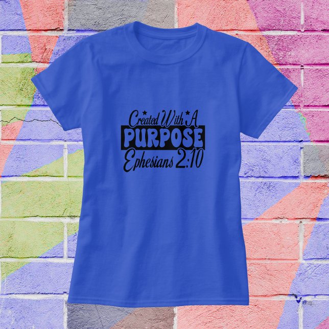 Bible Verse ''Purpose'' Typography Personalize T-Shirt (Von Creator hochgeladen)
