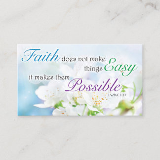 Bible Verse, Religious Motivational Faith Card Telefonnummerkarte