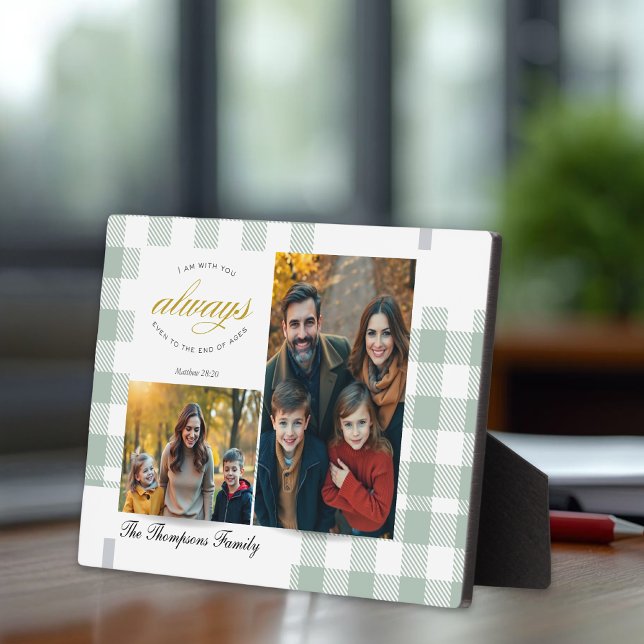 Bible Verse Sage Family Photo Collage Scripture Fotoplatte (Von Creator hochgeladen)