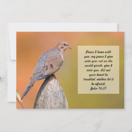 Bible Verse Scripting Note Card Dove Peace KJV Mitteilungskarte