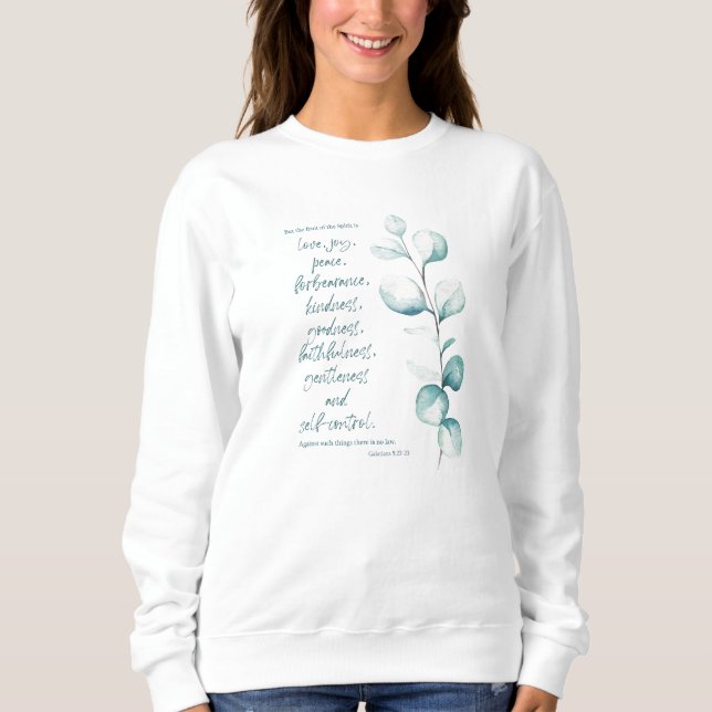 Bible Verse Scripting White Weim Sweatshirt (Vorderseite)