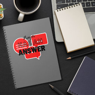 Bible Verse Scripture with Black Words Notizblock