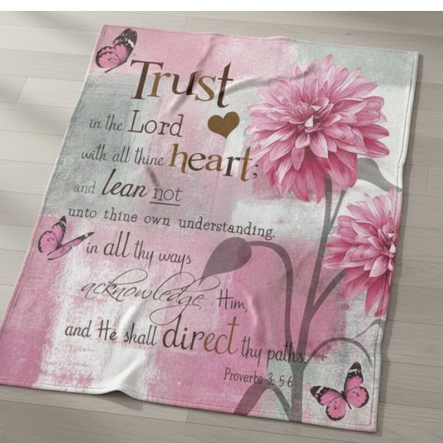 Bible Verse Soft Fleece Blanket (Von Creator hochgeladen)