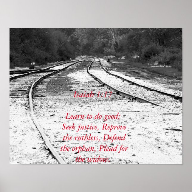 Bible Verse Sozialgerechtigkeit Poster (Vorne)