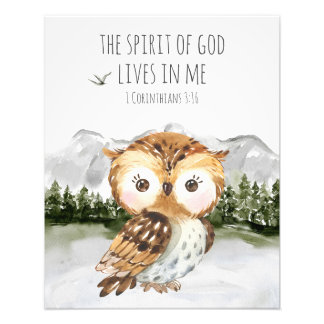 Bible Verse The Spirit of God Lives in Me 1 Corint Fotodruck
