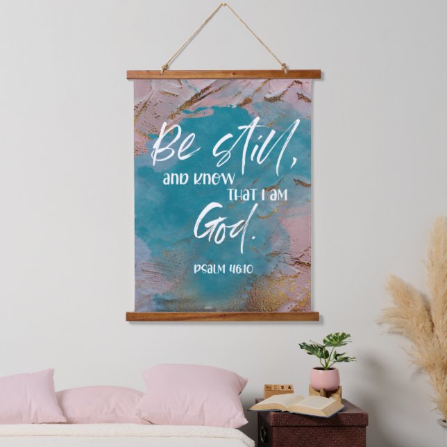 Bible verse Wall Art Hanging Tapestry Wandteppich Mit Holzrahmen (Schlafzimmer)
