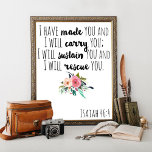 Bible Verse Wall Art, Isaiah 46:4, ich habe Sie ge Poster<br><div class="desc">Bible Verse Wall Art,  Isaiah 46:4,  Ich habe Sie gemacht , Schrift Poster,  Schrift Print,  Typografie Wandkunst,  Bibel Verse Print</div>