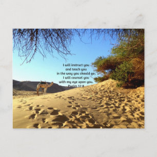 Bible Verses Inspirational Quote Psalm 32:8 Postkarte