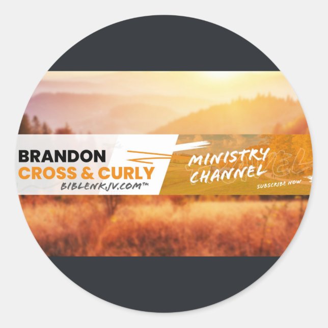 BIBLENKJV.COM™ 🛐 #RSTICKER RUNDER AUFKLEBER (Vorderseite)