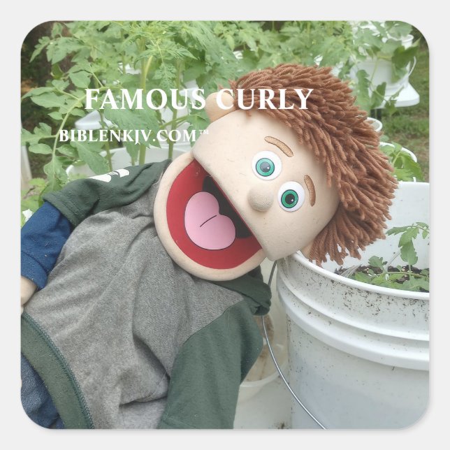 BIBLENKJV.COM™ 🛐 #STICKER QUADRATISCHER AUFKLEBER (Vorderseite)