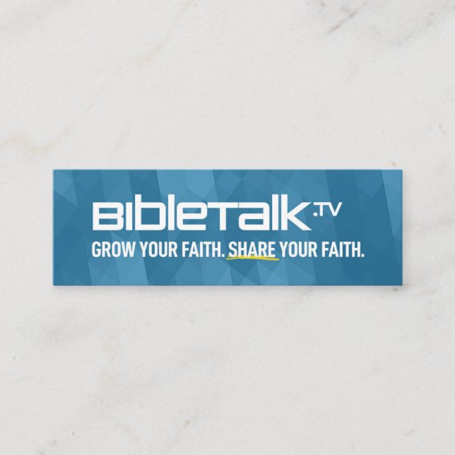 BibleTalk.tv - Mini-Promo-Karte Mini Visitenkarte (Vorderseite)