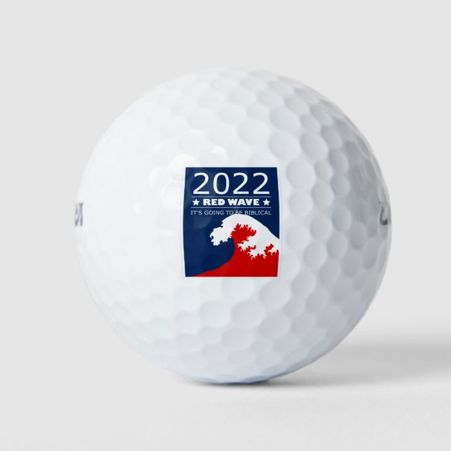 Biblical Midterms 2022 - Rote Welle Golfball (Vorderseite)