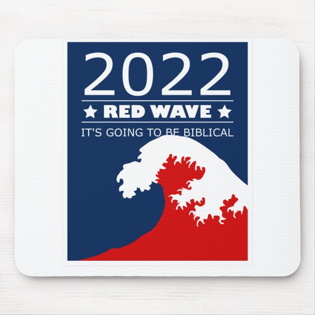 Biblical Midterms 2022 - Rote Welle Mousepad (Vorne)
