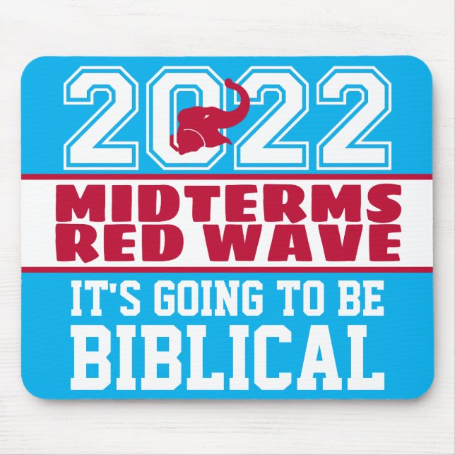 Biblical Midterms 2022 - Rote Welle Mousepad (Vorne)