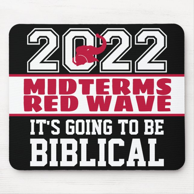 Biblical Midterms 2022 - Rote Welle Mousepad (Vorne)