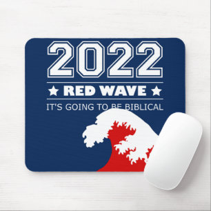 Biblical Midterms 2022 - Rote Welle Mousepad