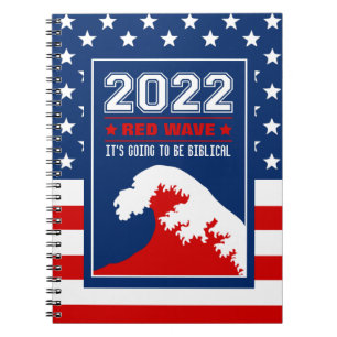 Biblical Midterms 2022 - Rote Welle Notizblock