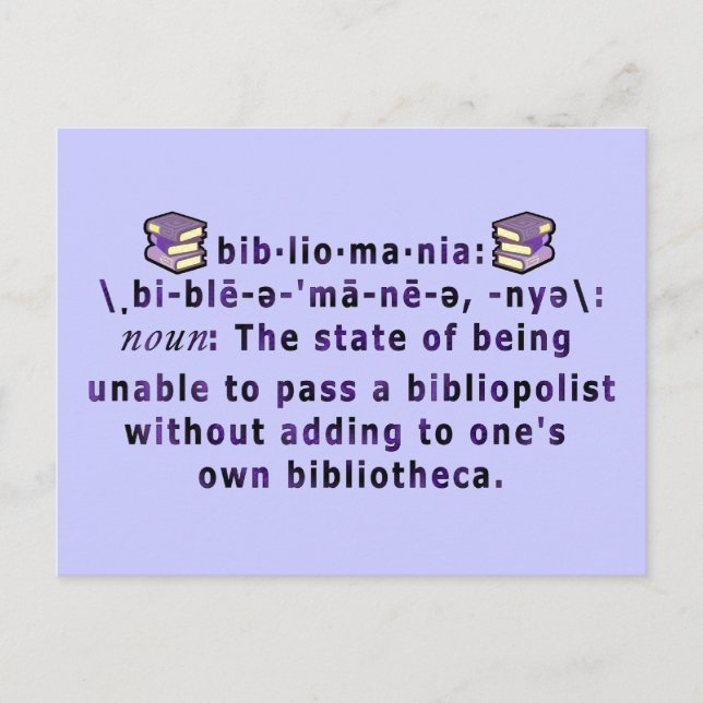 Bibliomania Postcard Postkarte (Vorderseite)