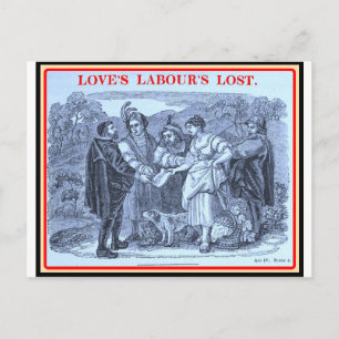 Bibliomania: Shakespeare - Love's Labour's Lost Postkarte