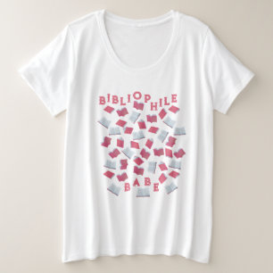 Bibliophile Babe Große Größe T-Shirt