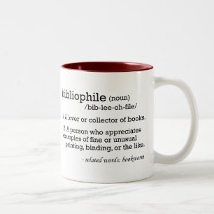 Bibliophile, definiert zweifarbige tasse